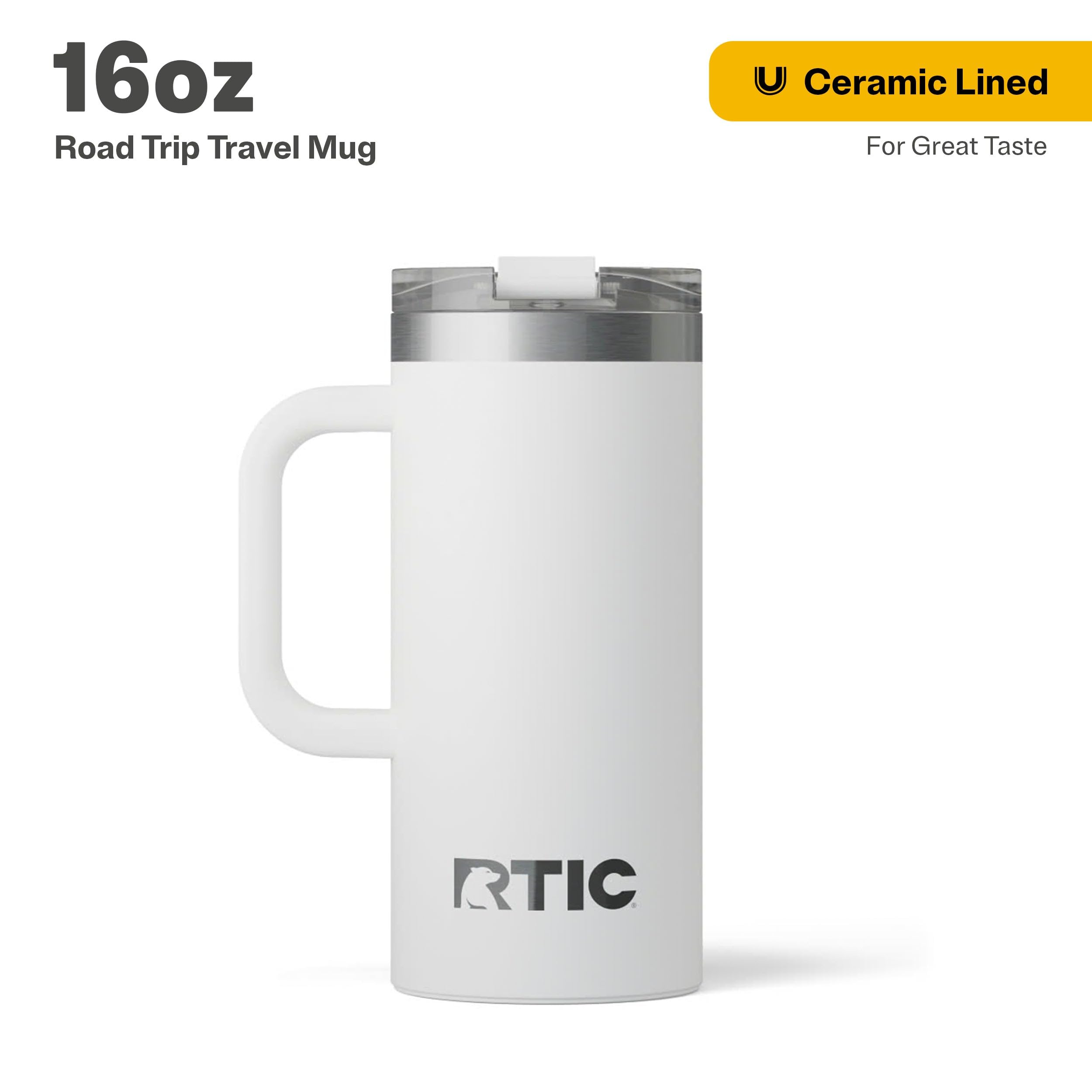 Amazon.com: RTIC 16oz Road Trip Travel Mug with Lid and Handle